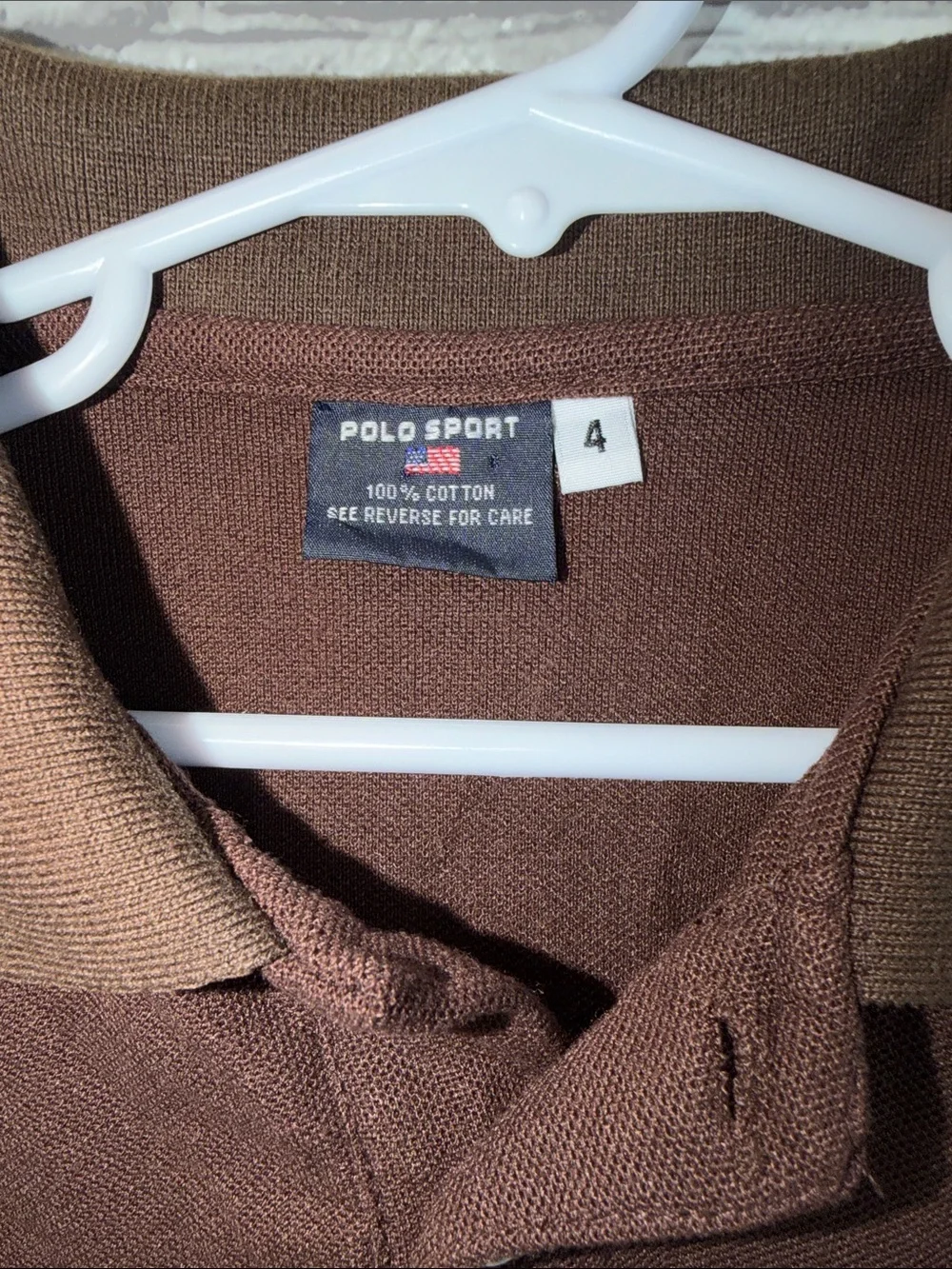 Polo sport Brown Polo with Red Pony Logo